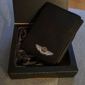 NEW - 100th anniv Harley trifold leather wallet